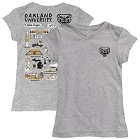 Youth Vive La Fete  Gray Oakland Golden Grizzlies Impressions Artwork Fitted T-Shirt