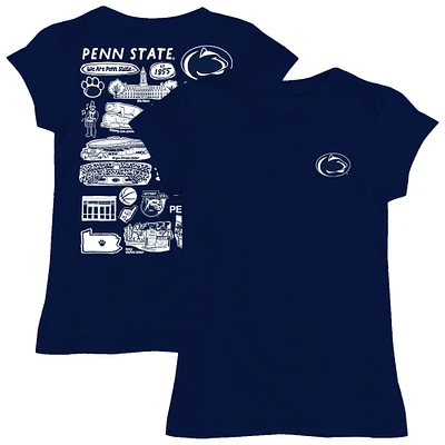 Youth Vive La Fete  Navy Penn State Nittany Lions Impressions Artwork Fitted T-Shirt
