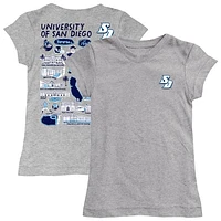 Youth Vive La Fete  Gray San Diego Toreros Impressions Artwork Fitted T-Shirt