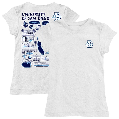 Youth Vive La Fete  White San Diego Toreros Impressions Artwork Fitted T-Shirt