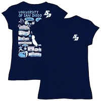 Youth Vive La Fete  Navy San Diego Toreros Impressions Artwork Fitted T-Shirt