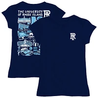 Youth Vive La Fete  Navy Rhode Island Rams Impressions Artwork Fitted T-Shirt