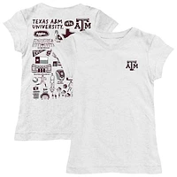 Youth Vive La Fete  White Texas A&M Aggies Impressions Artwork Fitted T-Shirt