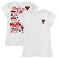 Youth Vive La Fete  White Texas Tech Red Raiders Impressions Artwork Fitted T-Shirt