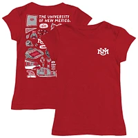 Youth Vive La Fete  Cherry New Mexico Lobos Impressions Artwork Fitted T-Shirt
