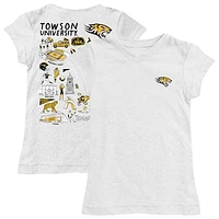 Youth Vive La Fete  White Towson Tigers Impressions Artwork Fitted T-Shirt