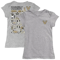 Youth Vive La Fete  Heather Gray Vanderbilt Commodores Impressions Artwork Fitted T-Shirt