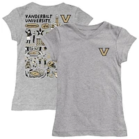 Youth Vive La Fete  Heather Gray Vanderbilt Commodores Impressions Artwork Fitted T-Shirt