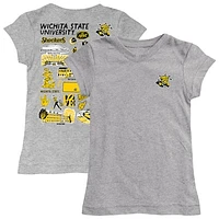 Youth Vive La Fete  Heather Gray Wichita State Shockers Impressions Artwork Fitted T-Shirt