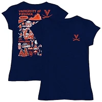 Youth Vive La Fete  Navy Virginia Cavaliers Impressions Artwork Fitted T-Shirt