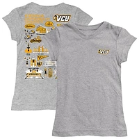 Youth Vive La Fete  Heather Gray VCU Rams Impressions Artwork Fitted T-Shirt