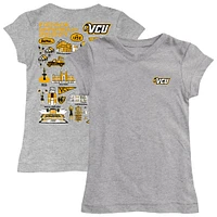 Youth Vive La Fete  Heather Gray VCU Rams Impressions Artwork Fitted T-Shirt