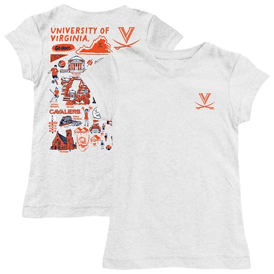Youth Vive La Fete  White Virginia Cavaliers Impressions Artwork Fitted T-Shirt