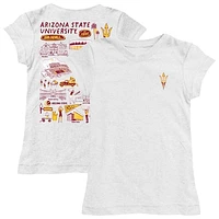 Girls Toddler Vive La Fete  White Arizona State Sun Devils Impressions Artwork T-Shirt