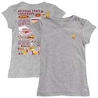 Girls Toddler Vive La Fete  Heather Gray Arizona State Sun Devils Impressions Artwork T-Shirt