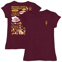 Girls Toddler Vive La Fete  Maroon Arizona State Sun Devils Impressions Artwork T-Shirt