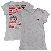 Girls Toddler Vive La Fete  Heather Gray Clark Atlanta University Panthers Impressions Artwork T-Shirt