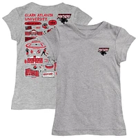 Girls Toddler Vive La Fete  Heather Gray Clark Atlanta University Panthers Impressions Artwork T-Shirt