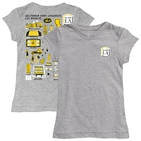 Girls Toddler Vive La Fete  Heather Gray Cal State L.A. Golden Eagles Impressions Artwork T-Shirt