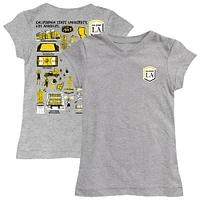 Girls Toddler Vive La Fete  Heather Gray Cal State L.A. Golden Eagles Impressions Artwork T-Shirt