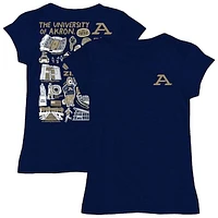 Girls Toddler Vive La Fete  Navy Akron Zips Impressions Artwork T-Shirt
