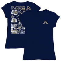 Girls Toddler Vive La Fete  Navy Akron Zips Impressions Artwork T-Shirt