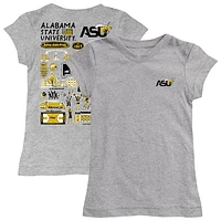 Girls Toddler Vive La Fete  Heather Gray Alabama State Hornets Impressions Artwork T-Shirt