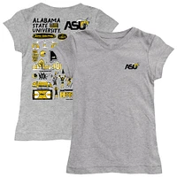 Girls Toddler Vive La Fete  Heather Gray Alabama State Hornets Impressions Artwork T-Shirt