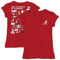 Girls Toddler Vive La Fete  Crimson Alabama Tide Impressions Artwork T-Shirt