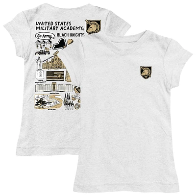 Girls Toddler Vive La Fete Black Army Knights Impressions Artwork T-Shirt