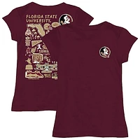 Girls Toddler Vive La Fete  Garnet Florida State Seminoles Impressions Artwork T-Shirt