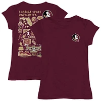 Girls Toddler Vive La Fete  Garnet Florida State Seminoles Impressions Artwork T-Shirt