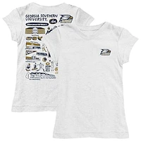 Girls Toddler Vive La Fete  White Georgia Southern Eagles Impressions Artwork T-Shirt