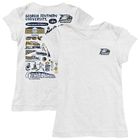 Girls Toddler Vive La Fete  White Georgia Southern Eagles Impressions Artwork T-Shirt