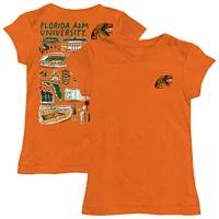 Girls Toddler Vive La Fete  Orange Florida A&M Rattlers Impressions Artwork T-Shirt