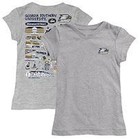 Girls Toddler Vive La Fete  Heather Gray Georgia Southern Eagles Impressions Artwork T-Shirt