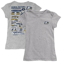 Girls Toddler Vive La Fete  Heather Gray Georgia Southern Eagles Impressions Artwork T-Shirt