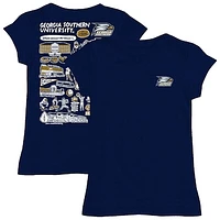 Girls Toddler Vive La Fete  Navy Georgia Southern Eagles Impressions Artwork T-Shirt