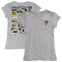 Girls Toddler Vive La Fete  Heather Gray FIU Panthers Impressions Artwork T-Shirt