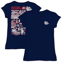 Girls Toddler Vive La Fete  Navy Gonzaga Bulldogs Impressions Artwork T-Shirt