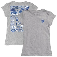 Girls Toddler Vive La Fete  Heather Gray Georgia State Panthers Impressions Artwork T-Shirt