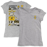 Girls Toddler Vive La Fete  Heather Gray Idaho Vandals Impressions Artwork T-Shirt