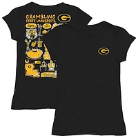 Girls Toddler Vive La Fete  Black Grambling Tigers Impressions Artwork T-Shirt