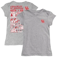 Girls Toddler Vive La Fete  Heather Gray Houston Cougars Impressions Artwork T-Shirt