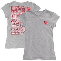 Girls Toddler Vive La Fete  Heather Gray Houston Cougars Impressions Artwork T-Shirt