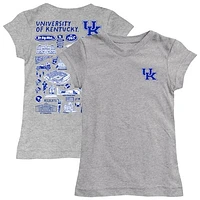 Girls Toddler Vive La Fete  Heather Gray Kentucky Wildcats Impressions Artwork T-Shirt