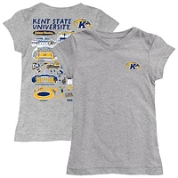 Girls Toddler Vive La Fete  Heather Gray Kent State Golden Flashes Impressions Artwork T-Shirt