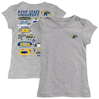 Girls Toddler Vive La Fete  Heather Gray Kent State Golden Flashes Impressions Artwork T-Shirt