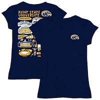 Girls Toddler Vive La Fete  Navy Kent State Golden Flashes Impressions Artwork T-Shirt