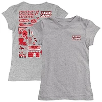 Girls Toddler Vive La Fete  Heather Gray Louisiana Ragin' Cajuns Impressions Artwork T-Shirt